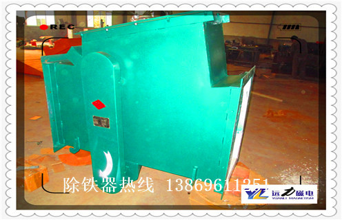 管道自卸式除鐵器，山東管道自卸式除鐵器_遠(yuǎn)力江西風(fēng)送管道除鐵器應(yīng)用安裝示意圖型12000高斯_可定制工作原理